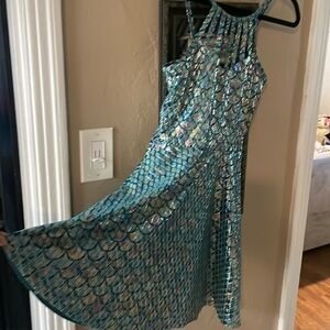 S Blackmilk ocean mermaid burned velvet holo dress